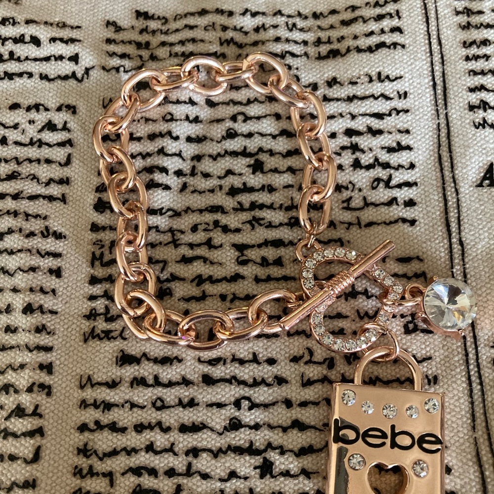 Bebe Rhinestone Charm Bracelet - Picture 4 of 10